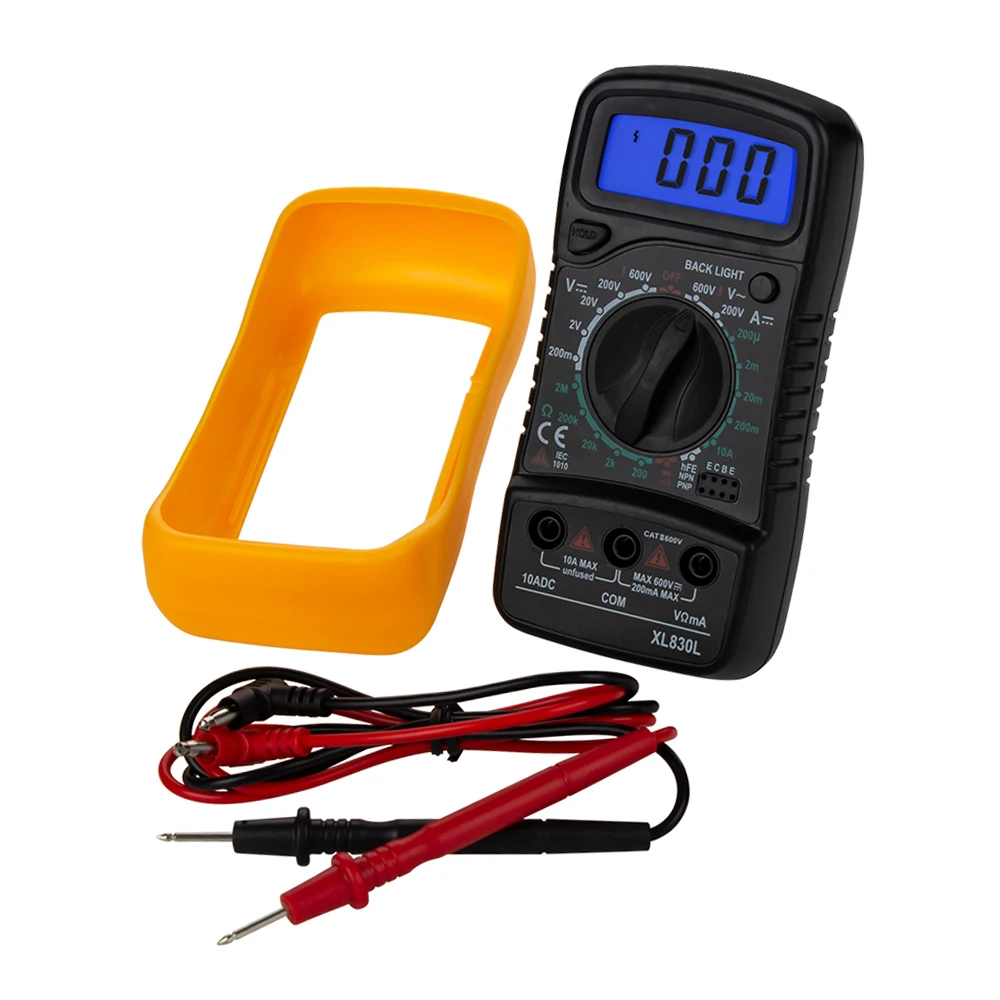 

XL830L Portable Digital Multimeter Backlight AC/DC Ammeter Voltmeter Ohm Tester Handheld LCD Voltage Current Power Meter Test