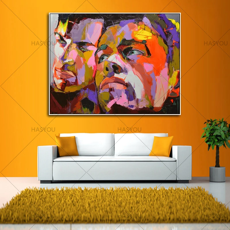 Высококачественная ручная роспись холста картина маслом портрет лицо