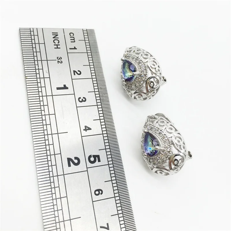 Комплект из колье серёг и кольца серебра 925 пробы|jewelry sets earrings|colorful jewelry setsjewelry |