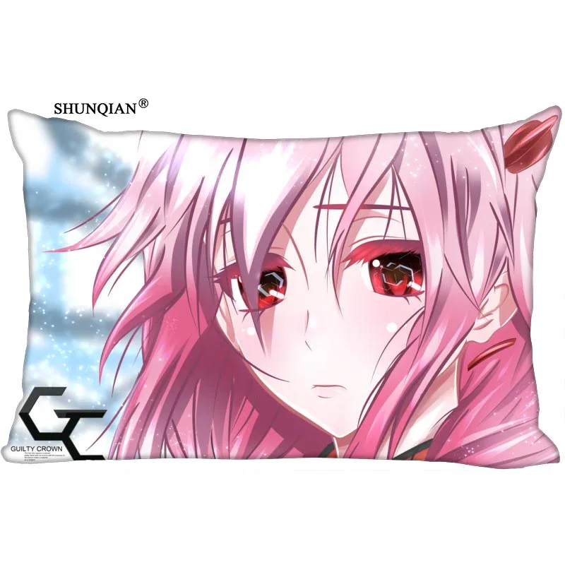 Прямоугольная шелковая наволочка Guilty Crown с принтом двусторонняя модель подарок