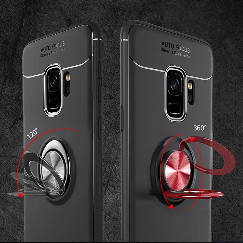 Гибридный чехол с магнитным кольцом и подставкой для пальцев для Samsung Galaxy J3/J5/J7 Pro EU версии, ультратонкий матовый чехол из мягкого геля TPU.