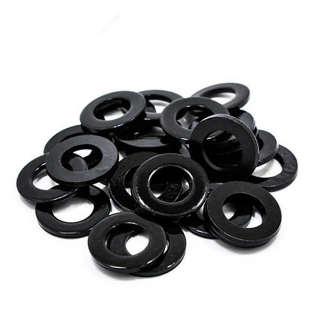 

1000pcs M2 M2.5 M3 M4 M5 Black Carbon Steel Flat Washer Plain Washer