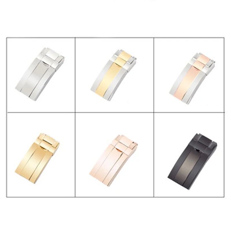Watch accessories For Rolex leather watch strap with men's water ghost watch series 20mm ladies sports strap folding buckle