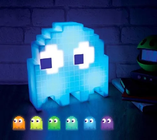 Цвет изменение мультфильм PAC MAN светильник светодиодный мини USB ночной Светильник
