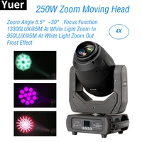 4pcslot 250w led zoom moving head light dj disco equipment stage lights sound party club bar flash effect lighting moving head