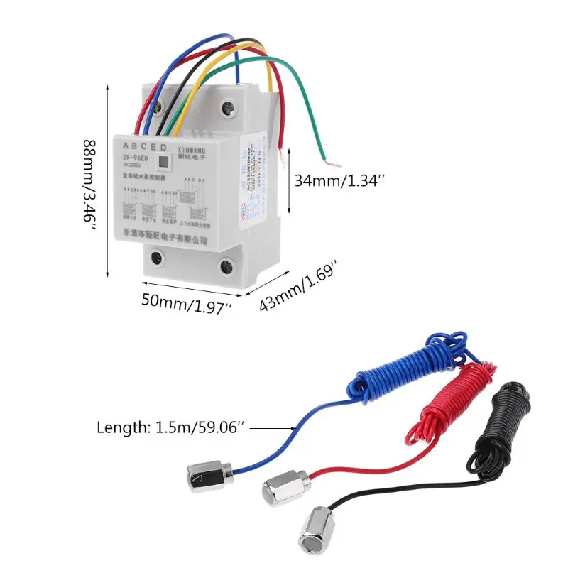 OOTDTY DF-96ED Automatic Water Level Controller Switch 10A 220V Tank Liquid Detection Sensor Pump | Инструменты