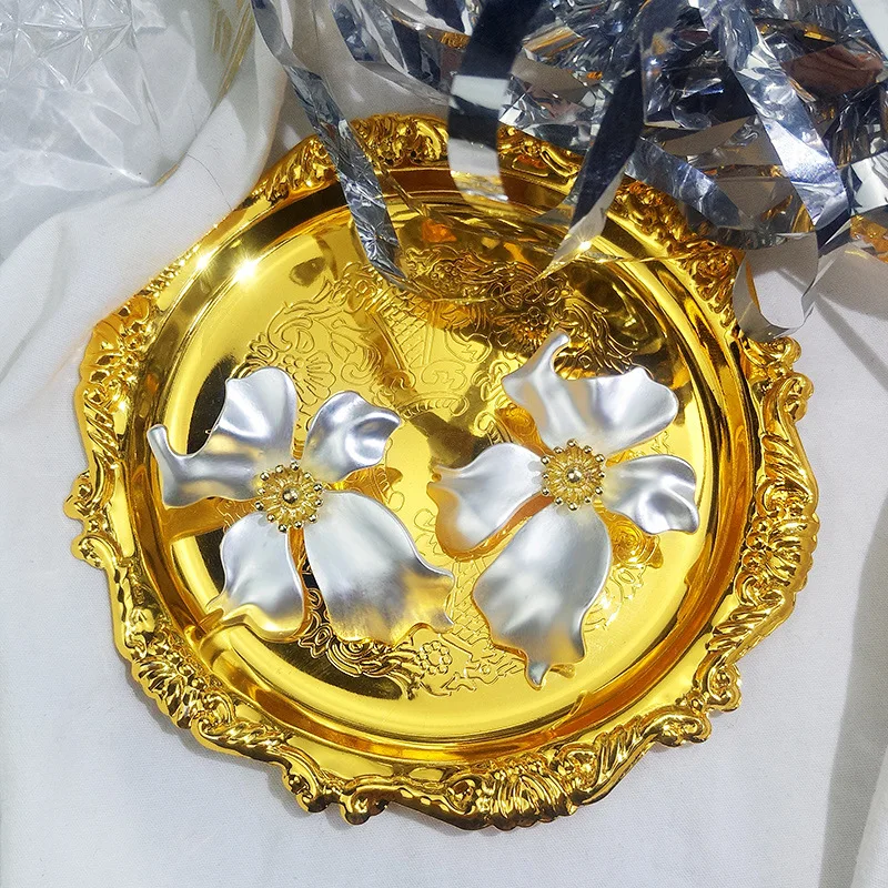 Женские серьги из серебра 2019 пробы с лепестками маргариток | Украшения и
