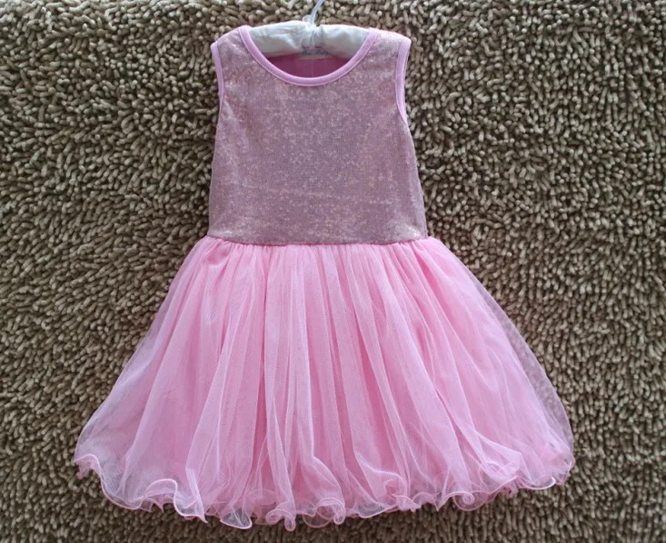 Блестящее детское платье для девочек на день рождения с блестками белого