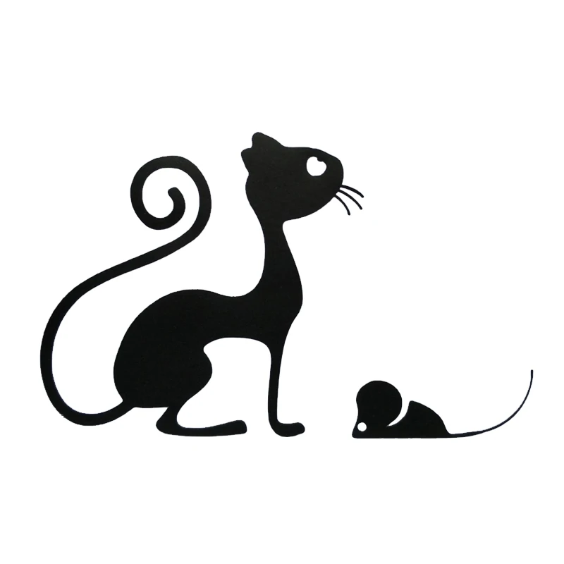 Наклейки с изображением кошки и мышки для дома декоративные наклейки гостиной