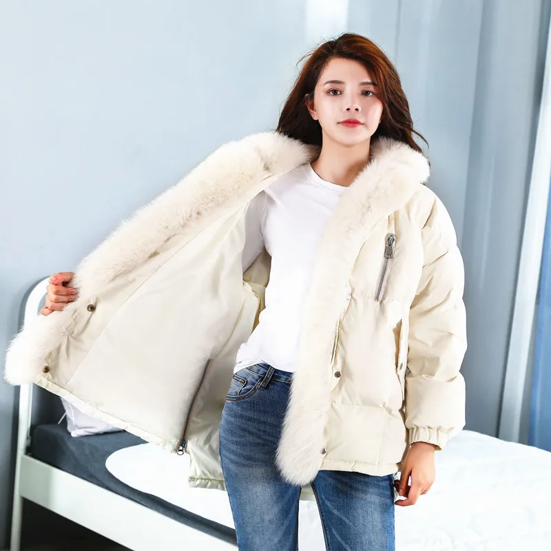 Натуральный Лисий меховой воротник 2018 зима новый роскошный супер большой