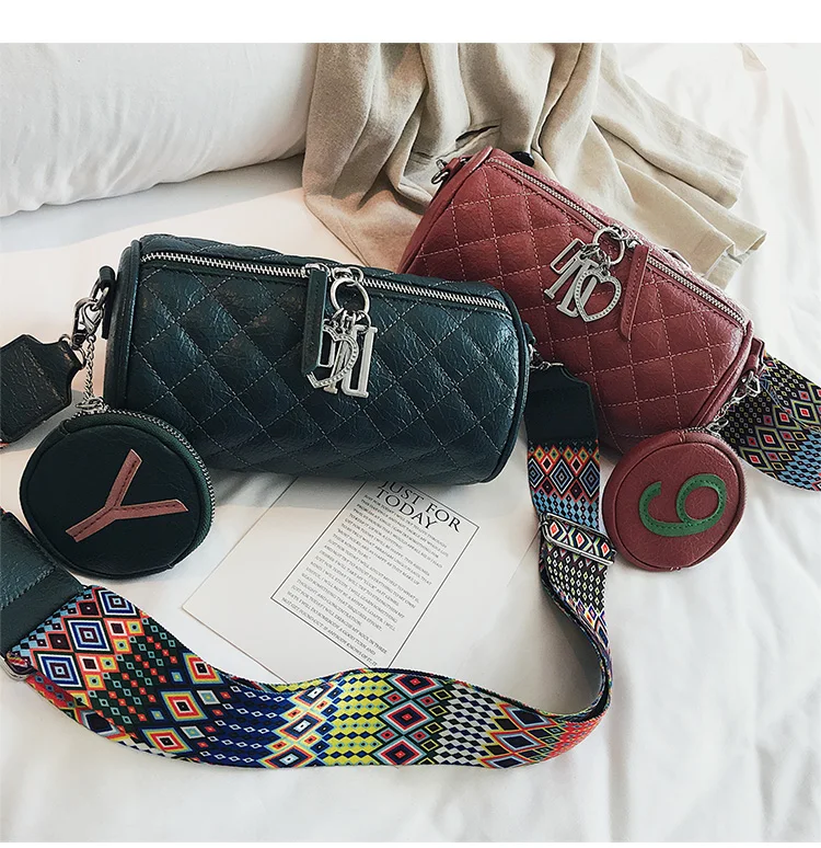 Wild Messenger Bag Wide Shoulder Strap One Lingge Fashion Drum | Багаж и сумки