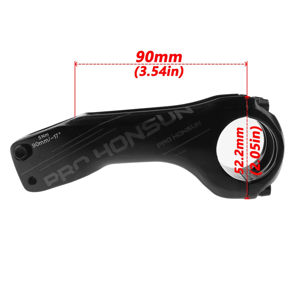 HONSUN PRO велосипедный стержень 17 градусов MTB велосипедные стебли части 90 мм высокопрочный 31,8*28,6 мм стержень для XC AM MTB горный велосипед
