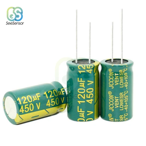 450V 120UF 1PCS 100V 250V 400V 450V Алюминий электролитический конденсатор с алюминиевой крышкой, 22 мкФ 47 мкФ 68 мкФ 100 мкФ 120 мкФ 220 мкФ 330 мкФ 470 мкФ 1000 мкФ - Цвет: 450V 120UF 1PCS