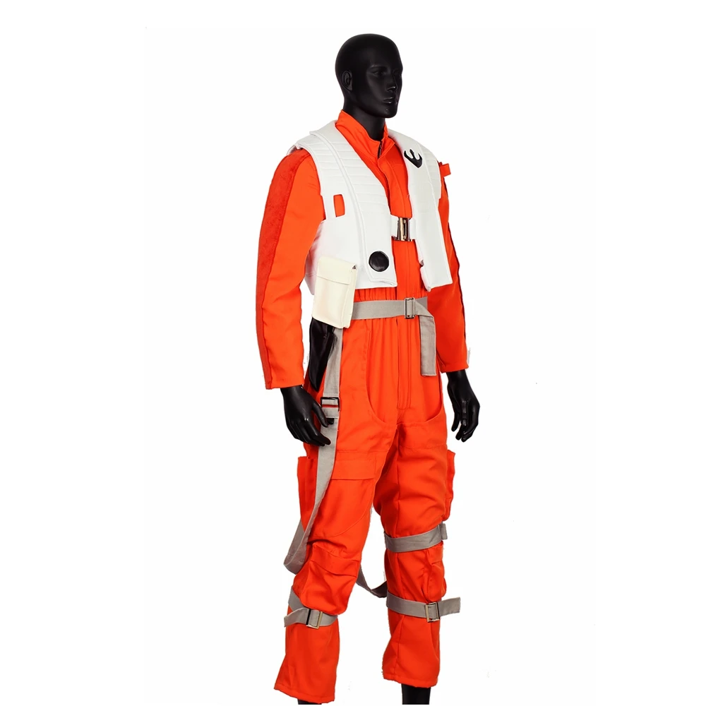 Coslive новинка Звездные войны VII Poe Dameron оранжевый комбинезон набор косплей костюм
