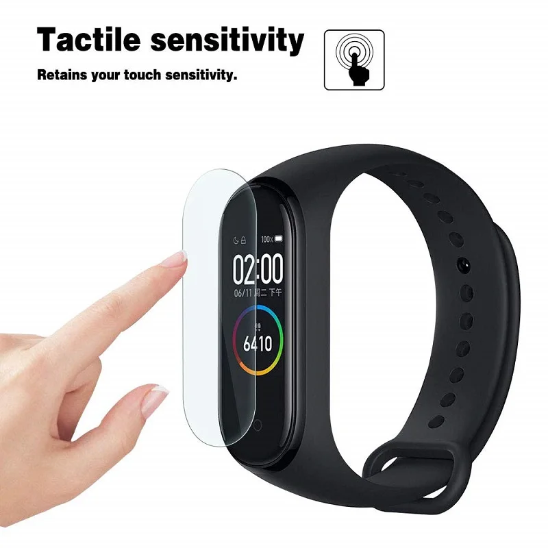 100 шт Мягкий протектор экрана для Xiaomi mi Band 3 Smartwatch mi band 3 ультра тонкая защитная пленка против царапин(без закаленного стекла