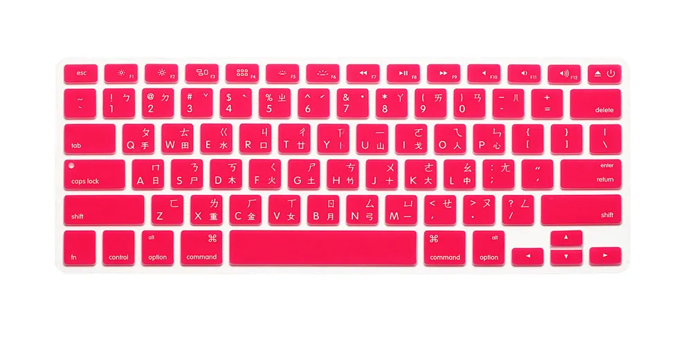 Для Macbook Air Pro 13 &quot15&quot 17 &quotтайваньские шрифты крышка клавиатуры силиконовая