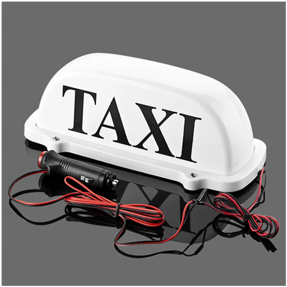 Taxi Top Light New LED Roof Sign 12V With Magnetic Base White Dome Light Waterproof Super Bright