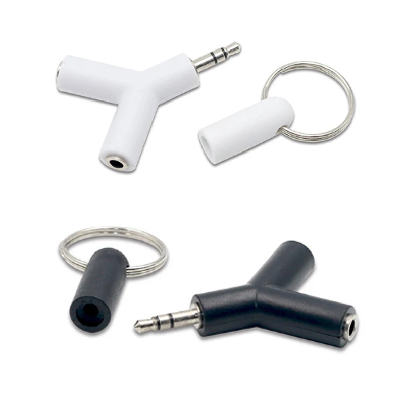 

2pcs Jack 1 to 2 Double Earphone Headphone Y Splitter Cable Cord Adapter Plug For computer Mobile phone MP3 MP4 3.5mm