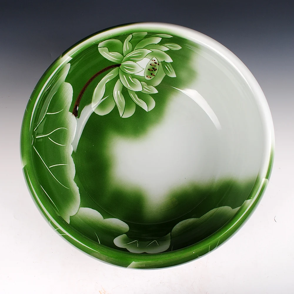 Керамический ручной Лотос Jingdezhen большая золотая рыбка черепаха лотос Нарцисс