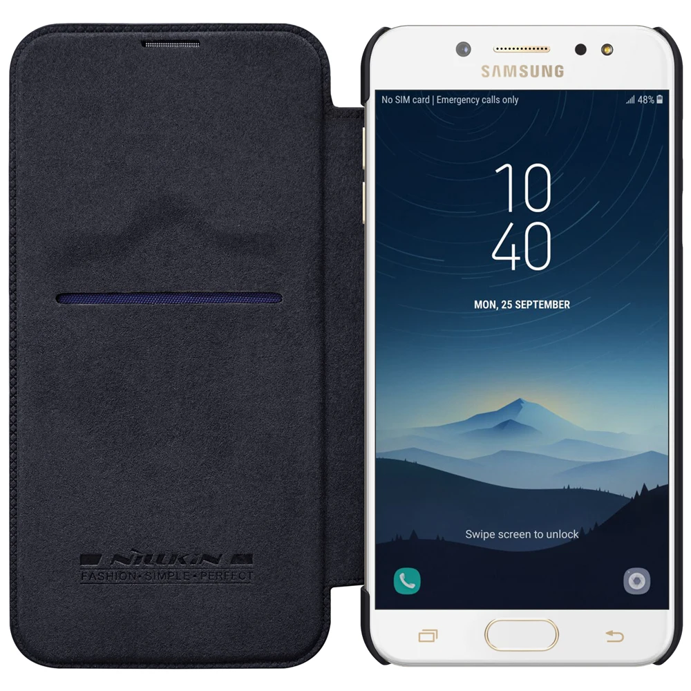 Винтажный чехол NILLKIN из искусственной кожи чехол с откидной крышкой для samsung Galaxy C8, чехлы для телефонов, чехлы для телефонов, 5,5 дюймов для samsung Galaxy j7 plus