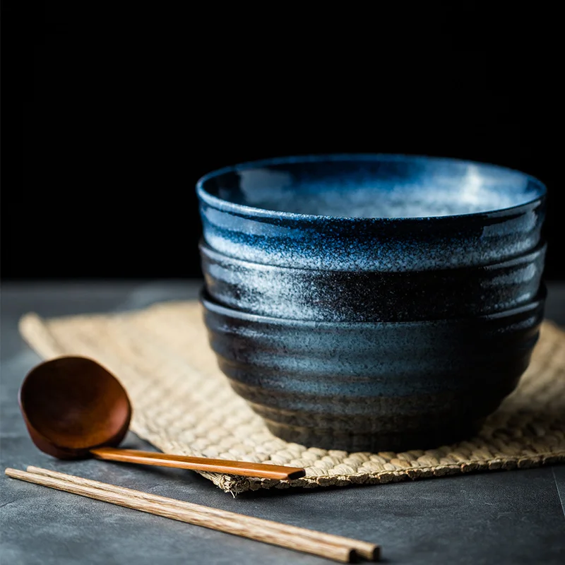1500 мл, Японская чаша Ramen, Большая керамическая фарфоровая миска для лапши, домашняя креативная миска для супа, винтажная кухонная посуда, контейнер для еды