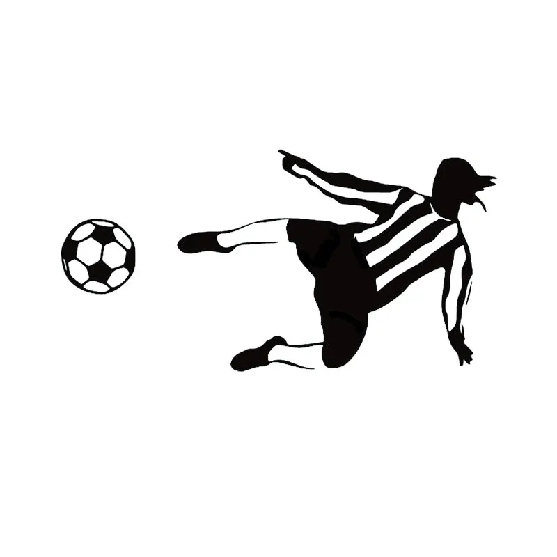 YJZT Football Player Goalkeeper Kicking Soccer Switch Sticker Cartoon Vinyl Wall Stickers Home Decor 8SS2360 | Дом и сад