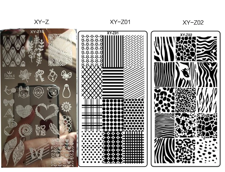 Новая пластина для ногтей XY-Z 32 ногтя шаблон для печати ногтей стальная пластина 6*12 пластины для штамповки ногтей геометрические кружева цветок мечта