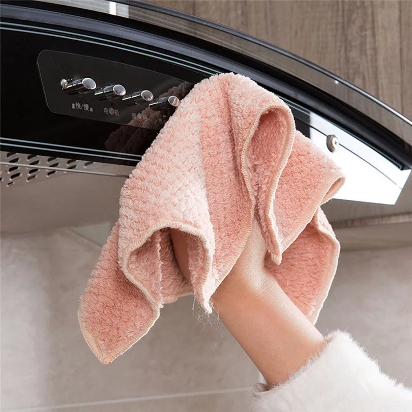 Cleaning clothHigh Efficient Anti-grease Color Dish Cloth Bamboo Fiber Washing Towel Magic Kitchen Wiping Rags #4M08 | Дом и сад
