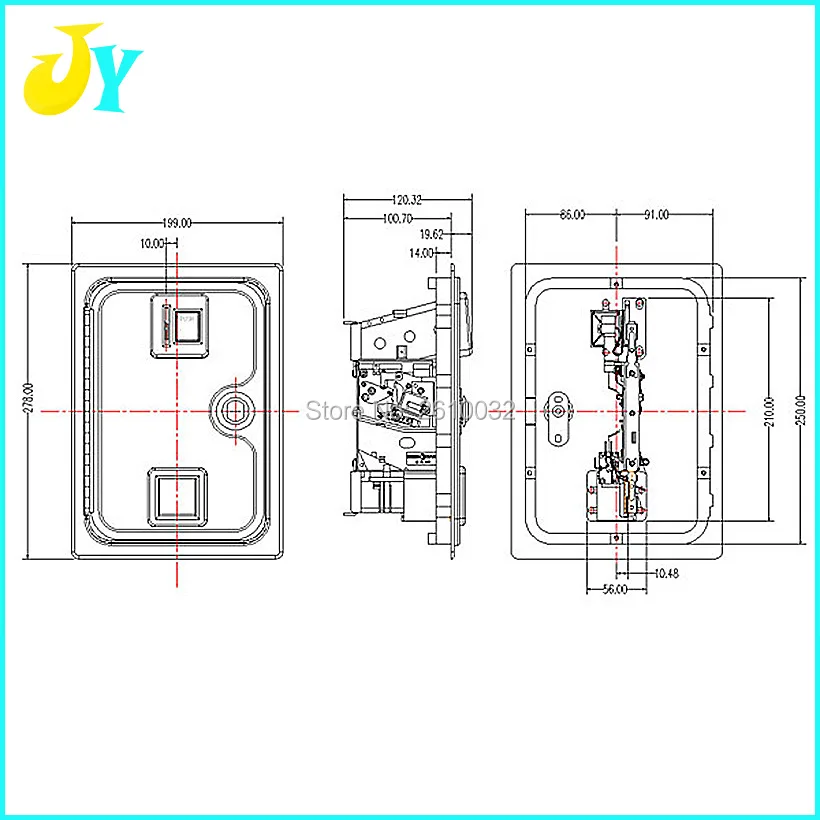 Двойной Американский Стиль монета дверь с механическими кнопками