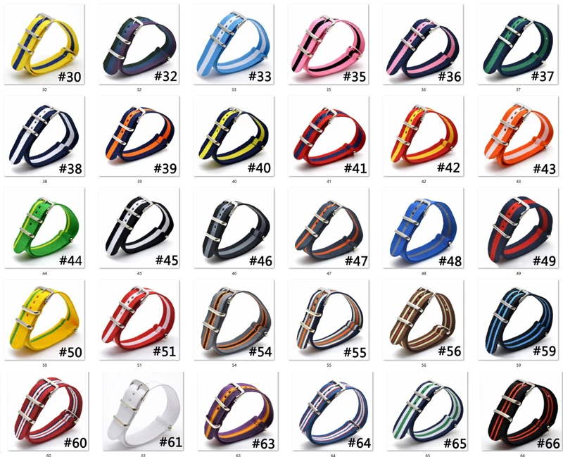 Для 20 мм брендового армейского спортивного натовского тканевого нейлонового