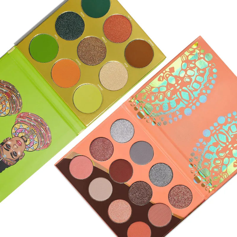 Nubian серия матовые мерцающие тени для век Палитра микс кораллов персиков и грибов|