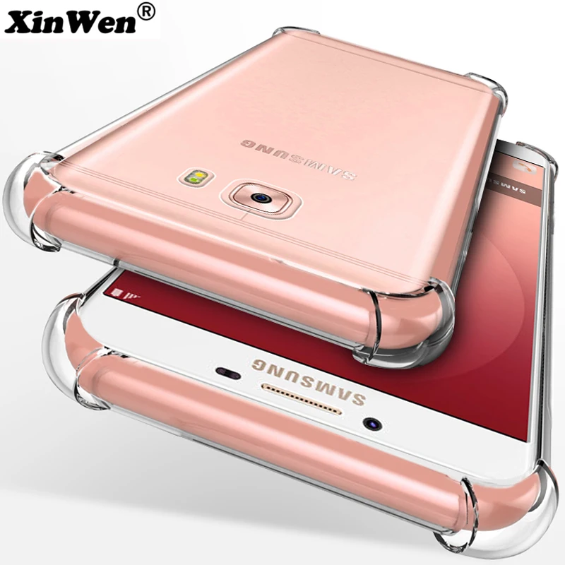Xinwen роскошный ударопрочный Прозрачный чехол для телефона capinha samsung galaxy c7 pro