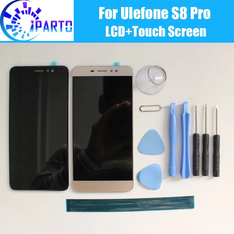 Ulefone S8 Pro ЖК-дисплей+ сенсорный экран ЖК-дигитайзер стеклянная панель Замена для Ulefone S8 Pro+ инструмент+ клей