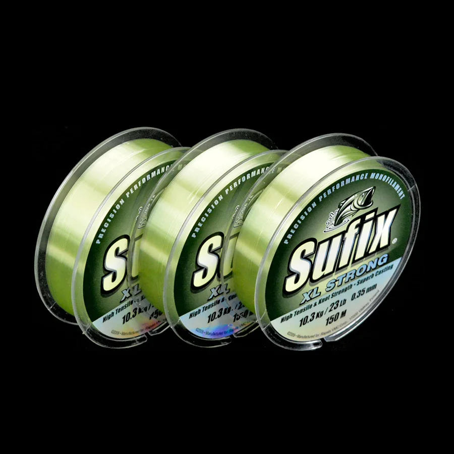 1 шт.. sufix нейлоновая леска 150 м linha de pesca monofilamento лески углеродное волокно лидер |