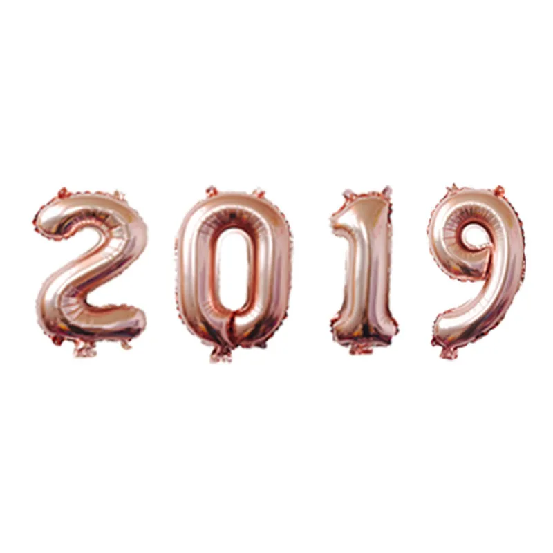 4 шт. 32 дюйма 2019 цифр фольгированные шары цифра воздушные новогодние