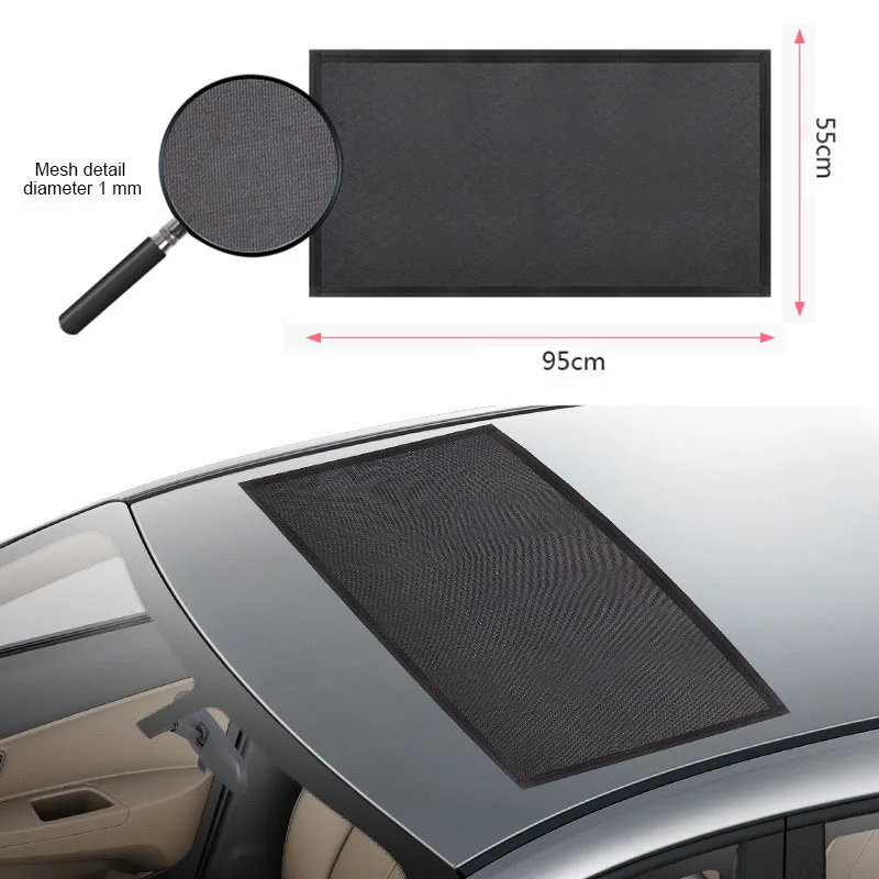 Magnetic Car Sunroof Sun Shade Breathable Mesh Mosquito Proof Overnight Camping Protectors Summer Hot M8617 | Автомобили и