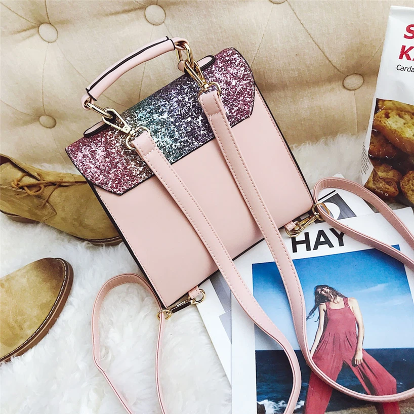 Женский винтажный рюкзак Aelicy из искусственной кожи в стиле преппи с блестками