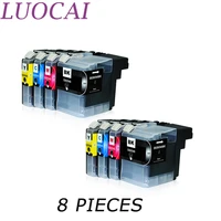 8 pieces luocai lc539 lc535 lc539xl lc535xl lc 539 compatible ink cartridges for brother dcp j100 dcp j105 mfc j200 printers