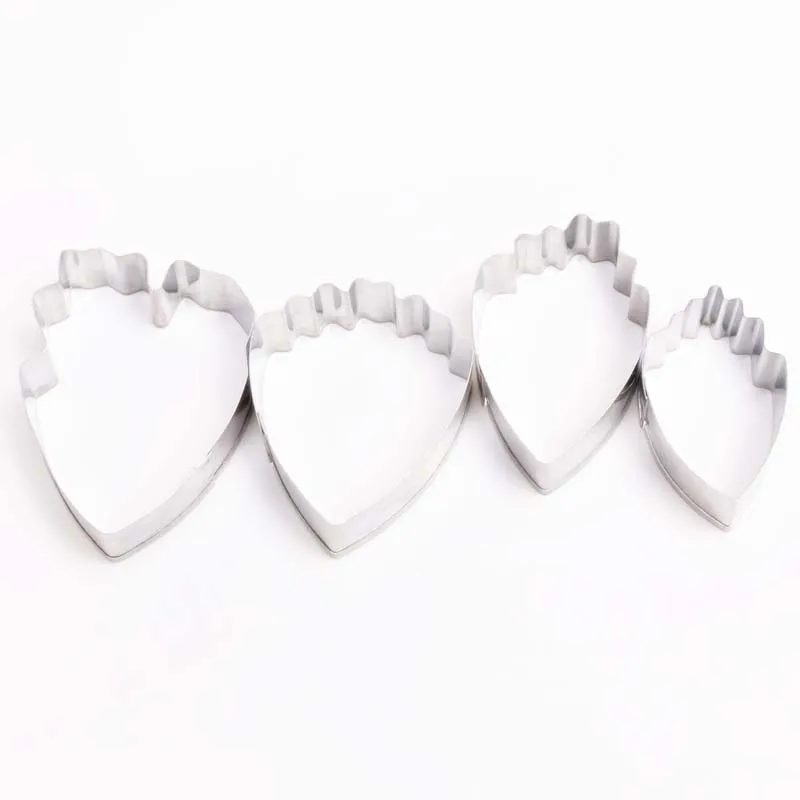 4 предмета/1 комплект принт сердечко пион Fondant (сахарная) кондитерский шприц для