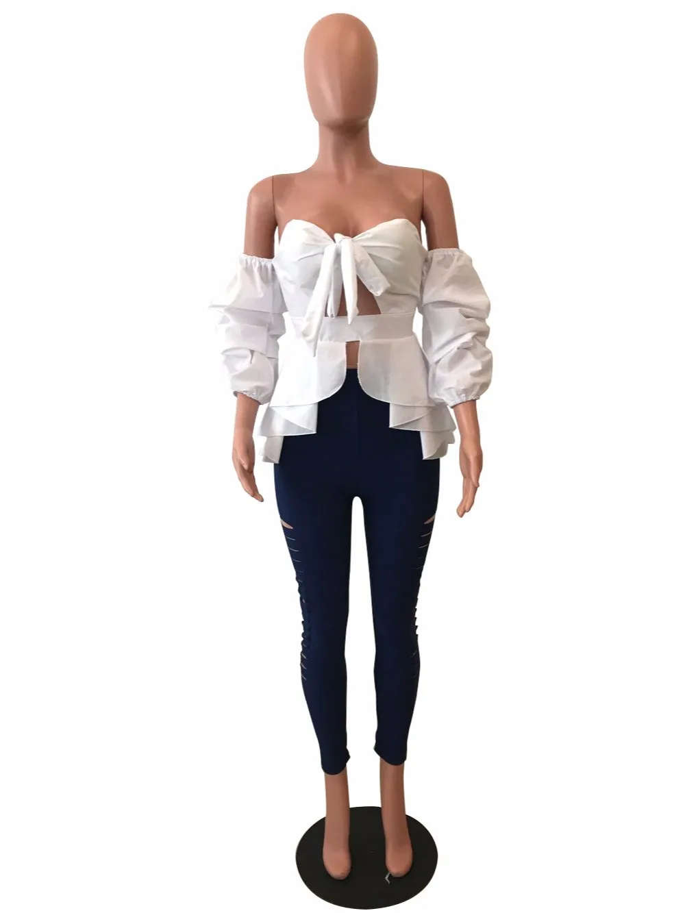 

Top Elegant New Arrival Sweetheart Strapless Neck Women Off Shoulder Summer White Color Shirt Women Tops