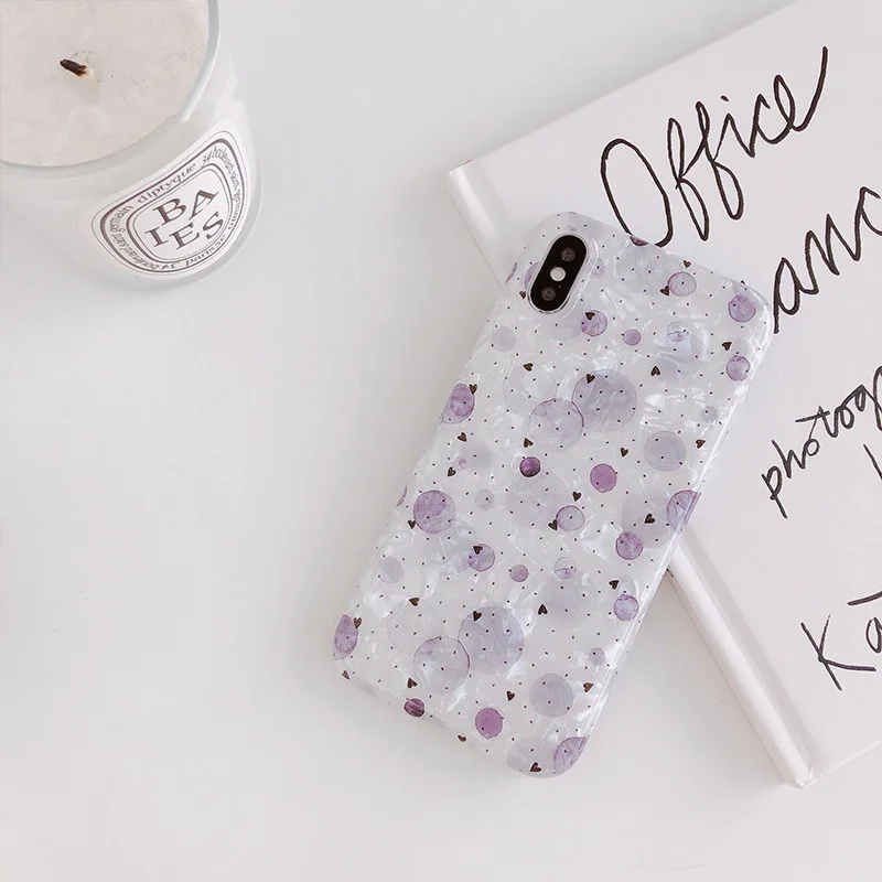 Мягкий чехол светло-фиолетового цвета для IPhone X 6 XS 6S 7 8 XR MAX iPhone Plus корейский стиль
