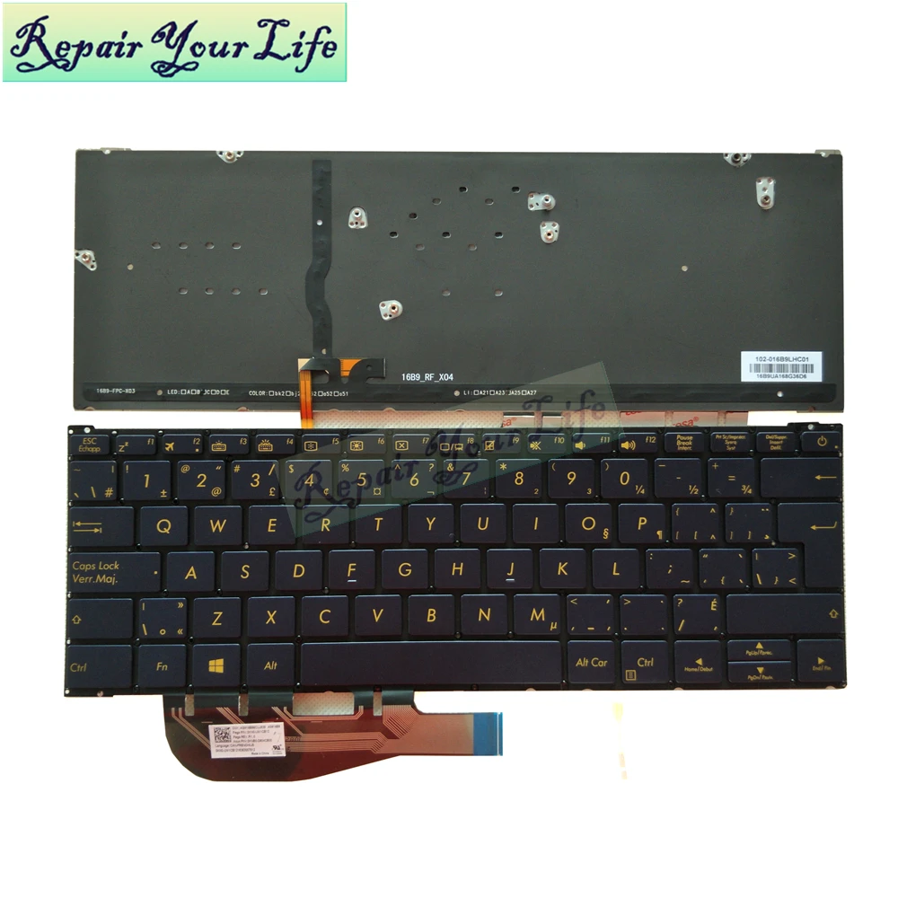 Клавиатура для ноутбука Asus ZenBook 3 UX390UA UX390 канадская французская стандартная CF с