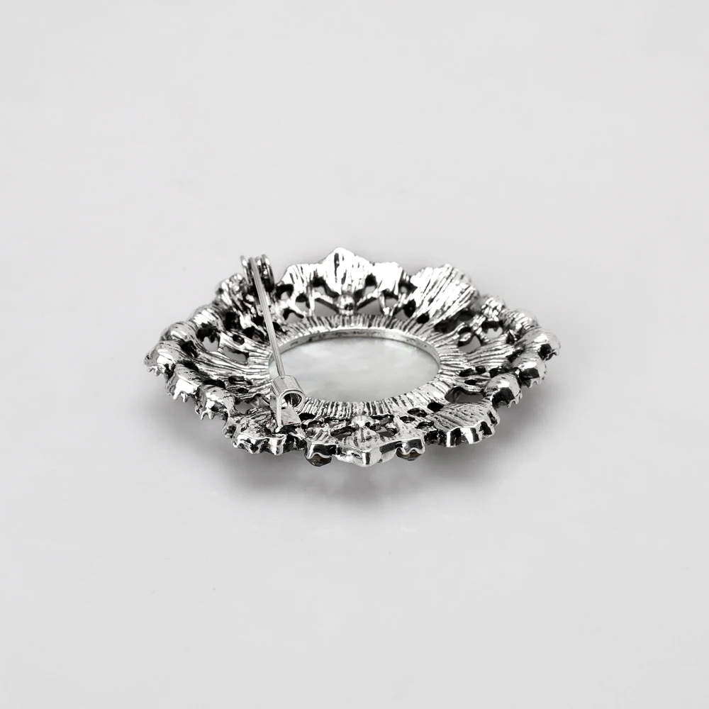 2018 Danbihuabi Newest Beauty Queen Brooches Banquet Weddings Jewelry Safety Pins Ancient Gold/Silver Stlye Cameo | Украшения и
