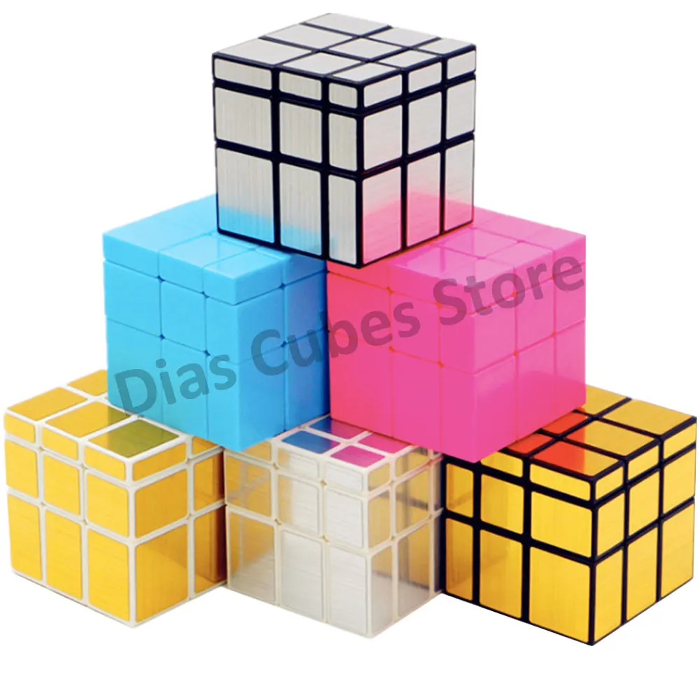 ShengShou зеркальный волшебный куб профессиональный 3x3x3 Золотой и Серебряный