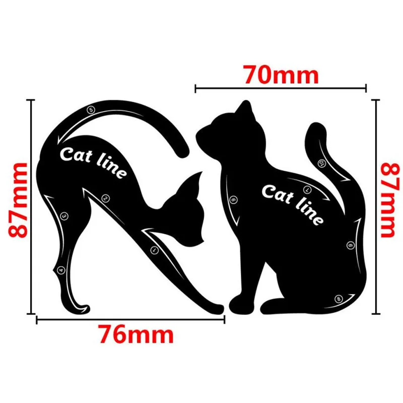 Женский трафарет для бровей Cat Line Pro 2 шт. инструмент макияжа трафареты подводки