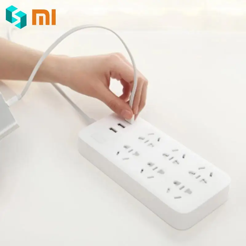 Оригинальная силовая полоса Xiaomi Mijia базовая версия 6 розеток С 3 5 в 2 1 А быстрая