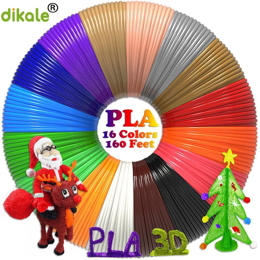 Dikale 16 видов цветов x 3 метра 1 75 мм PLA 3D ручка для заправки нити материал печати