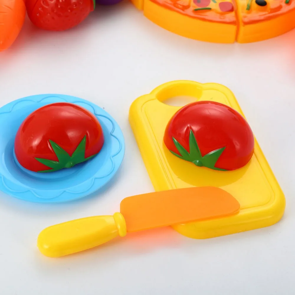 24 шт. фрукты и овощи игрушки разделочная доска набор farmers market кухня playset играть питания образовательных для девочки игрушки
