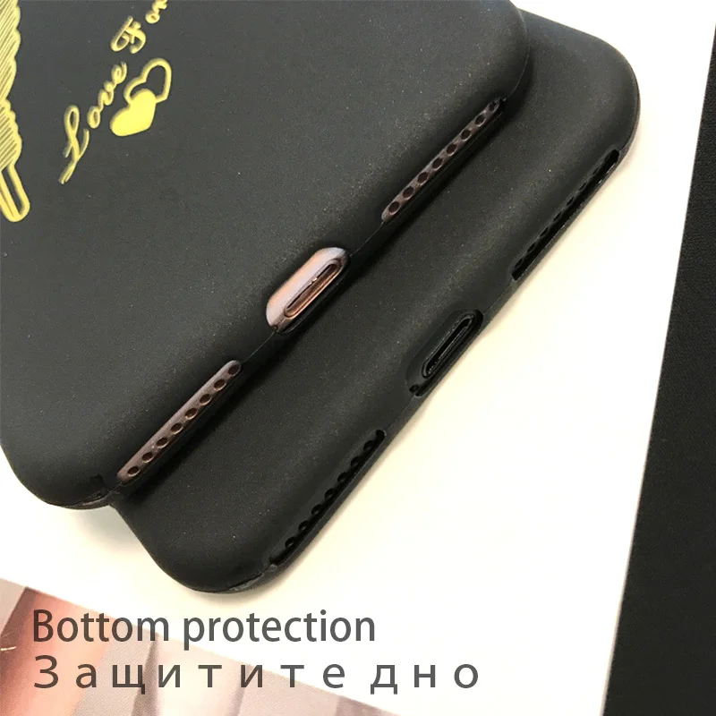 Luoyy fenjj матовый чехол с перьями для iPhone 6 6s Plus задняя крышка мягкий силиконовый из