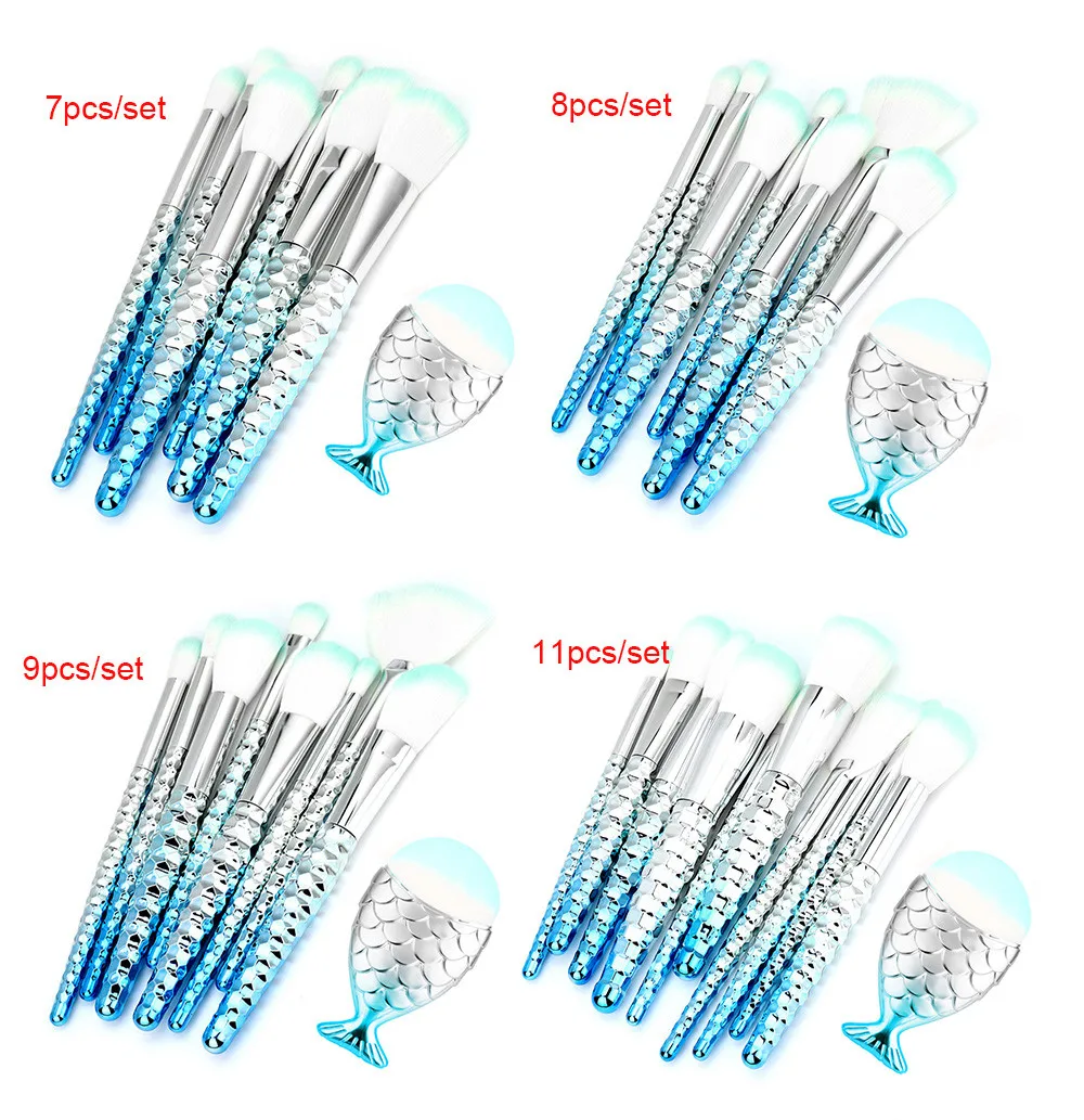 7/8/9/11 PCS Makeup Foundation Brushes Eyebrow Brush Cosmetic Concealer Set Tool | Красота и здоровье